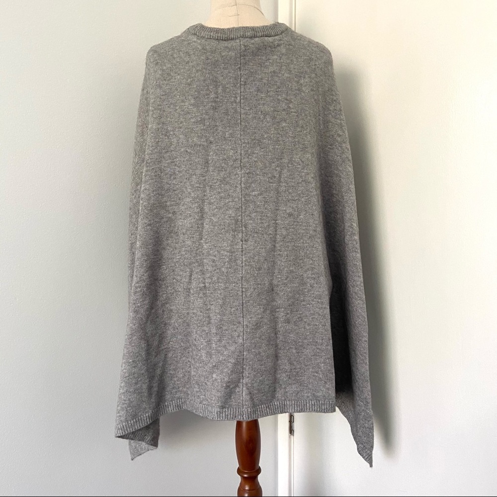 Calvin Klein M poncho cape cloak grey jumper knit - Picture 6 of 13